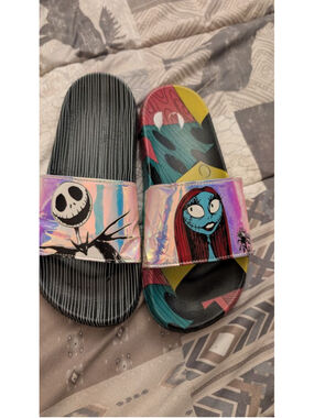GROUNDUP Nightmare Before Christmas Sandals Size 10 Black Multicolor